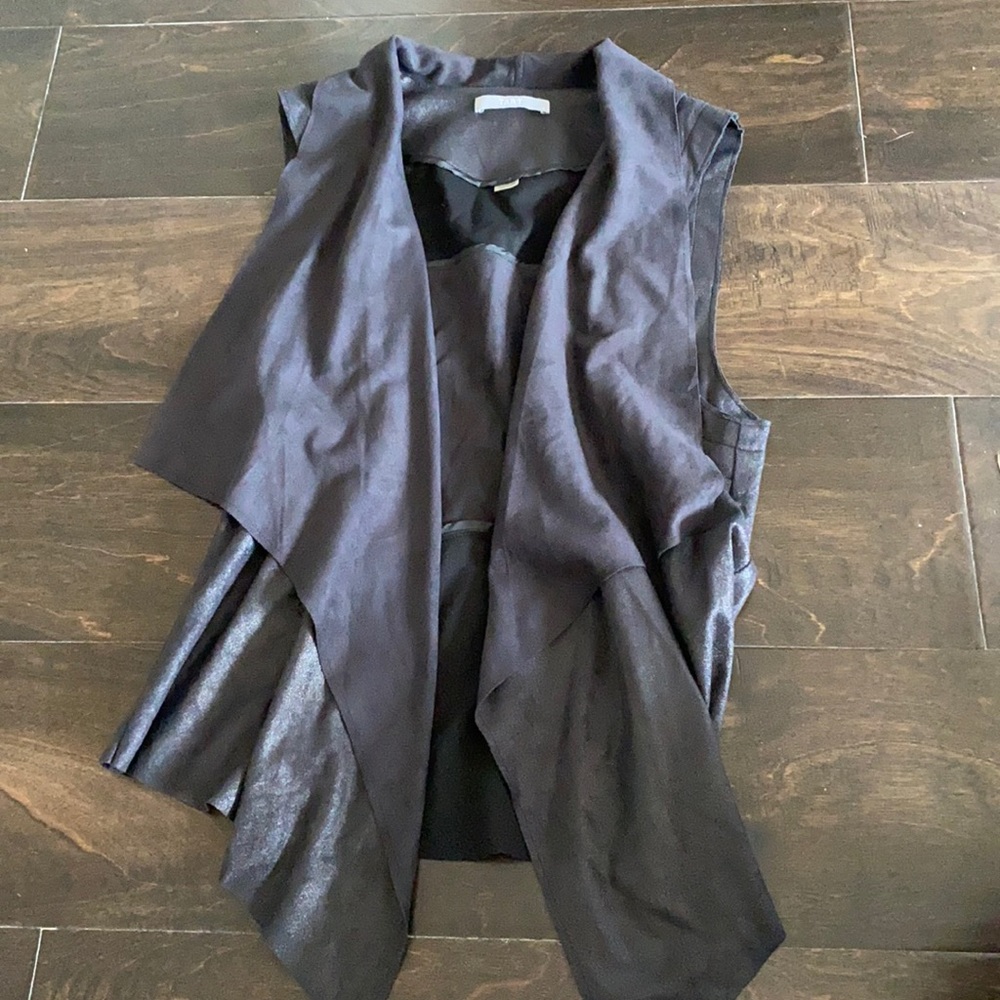 Tart Vegan Leather Open Vest Size S
